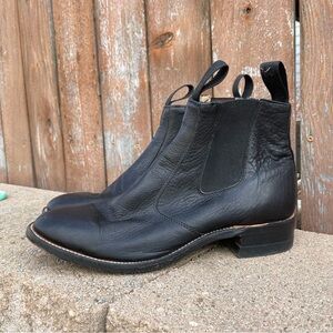 BOULET Men’s Black Leather Pull On Congress Ankle Boot Shoe Size 9